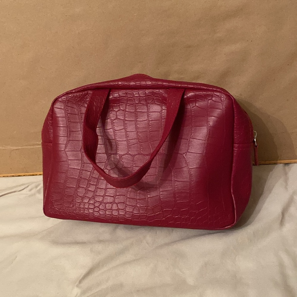 Red Faux Leather Mini Bag